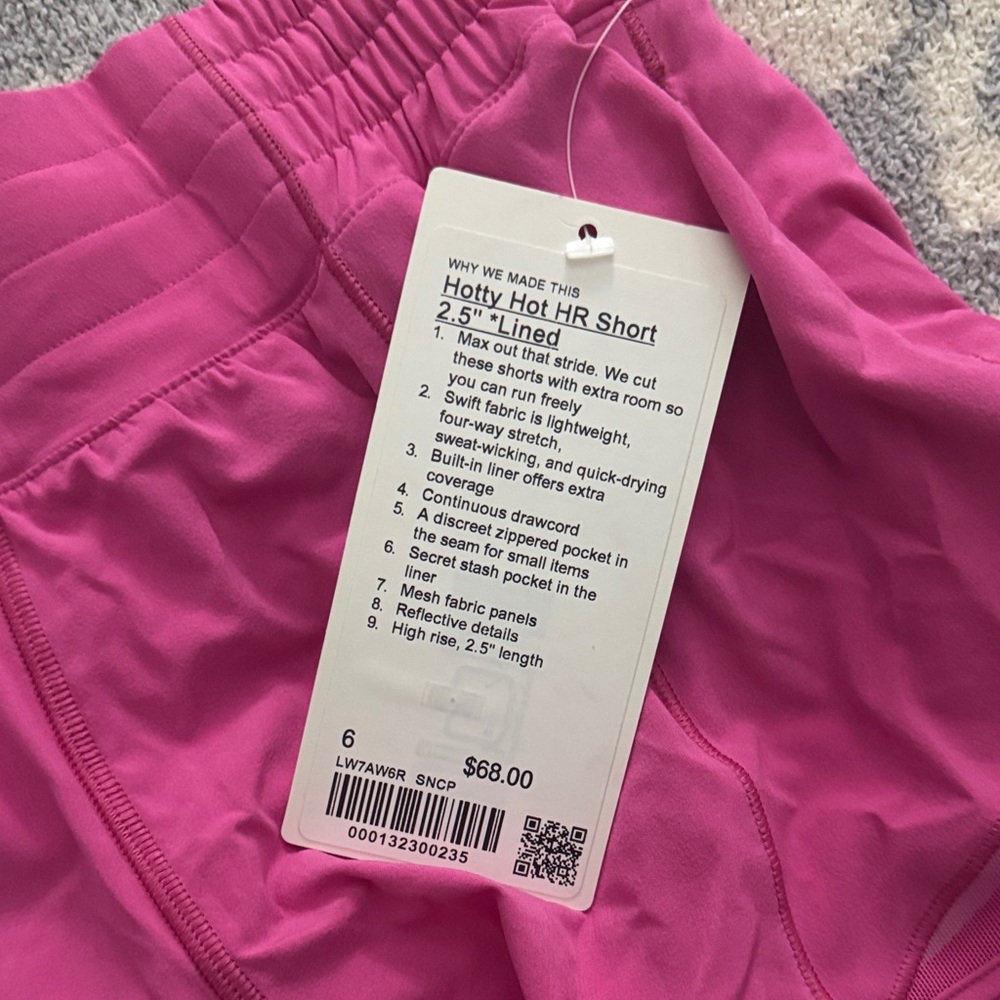 Lululemon Athletica Vibrant Pink Athletic Shorts - Picture 2 of 3